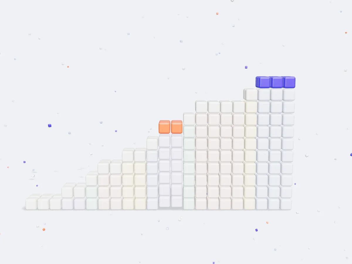 A staircase of blocks, one step per role, climbing left to right.