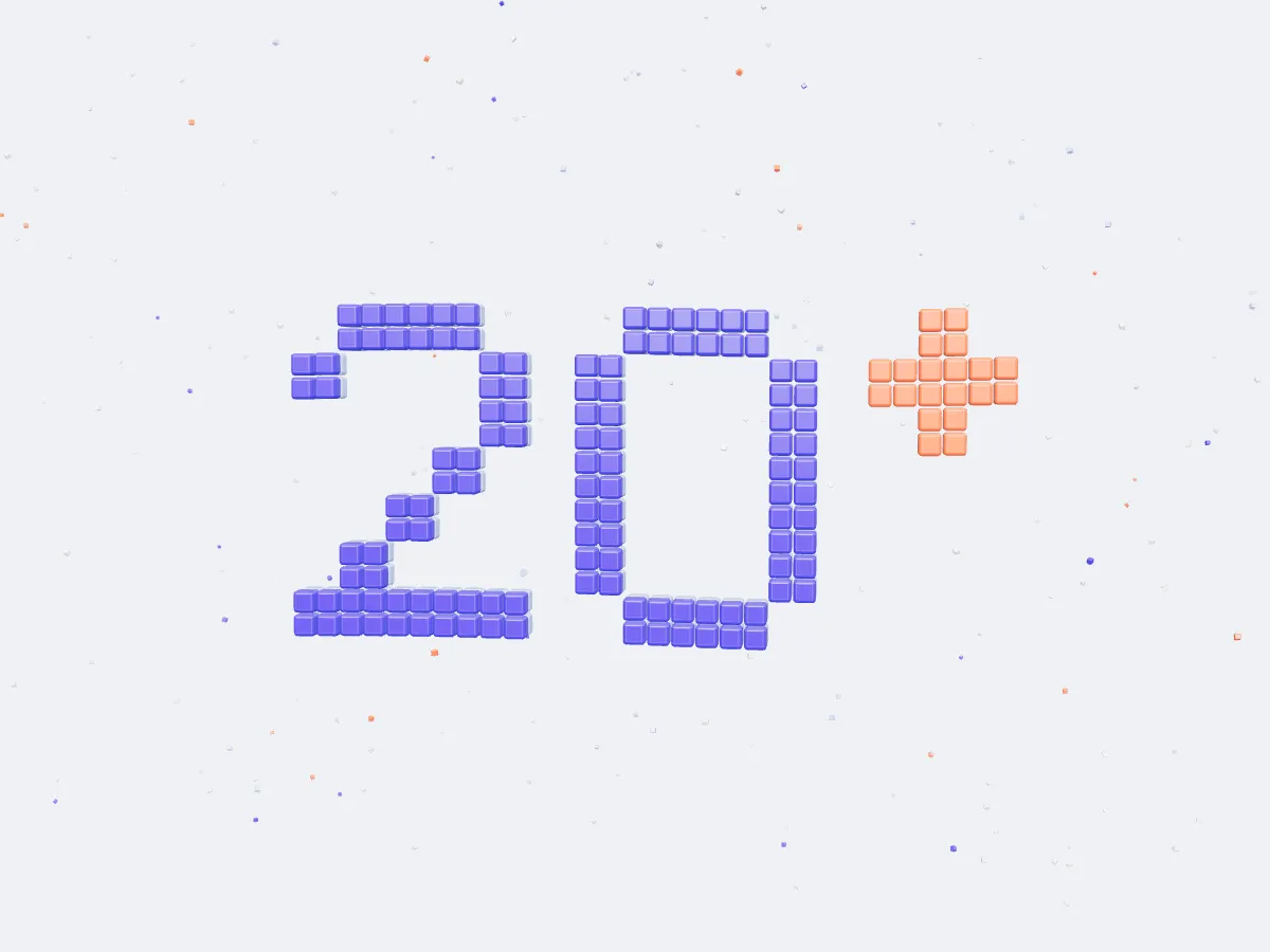 20+ years at Verizon, drawn in blocks
